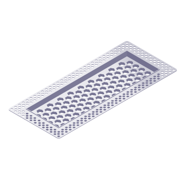 12"x4" Honeycomb Inset Plaster-In Vent
