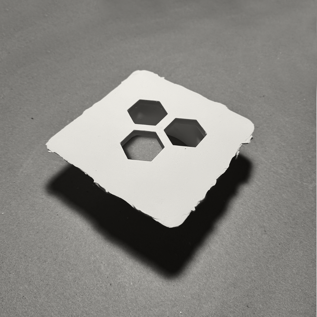 4"x4" Plaster-In Vent - Hexagon Design - 4” direct connect