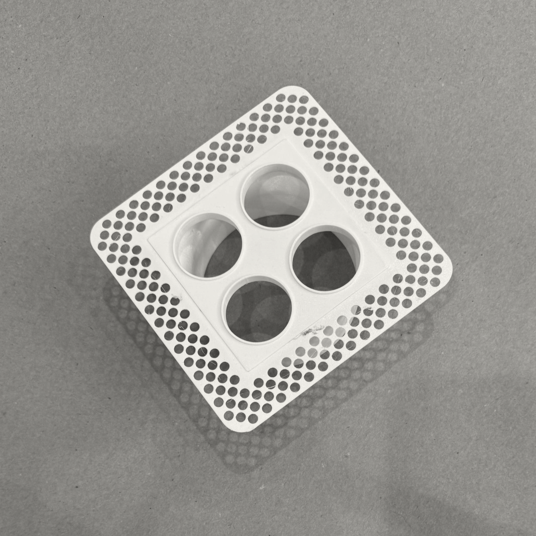 4"x4" Plaster-In Vent - Circle Design - 4” direct connect