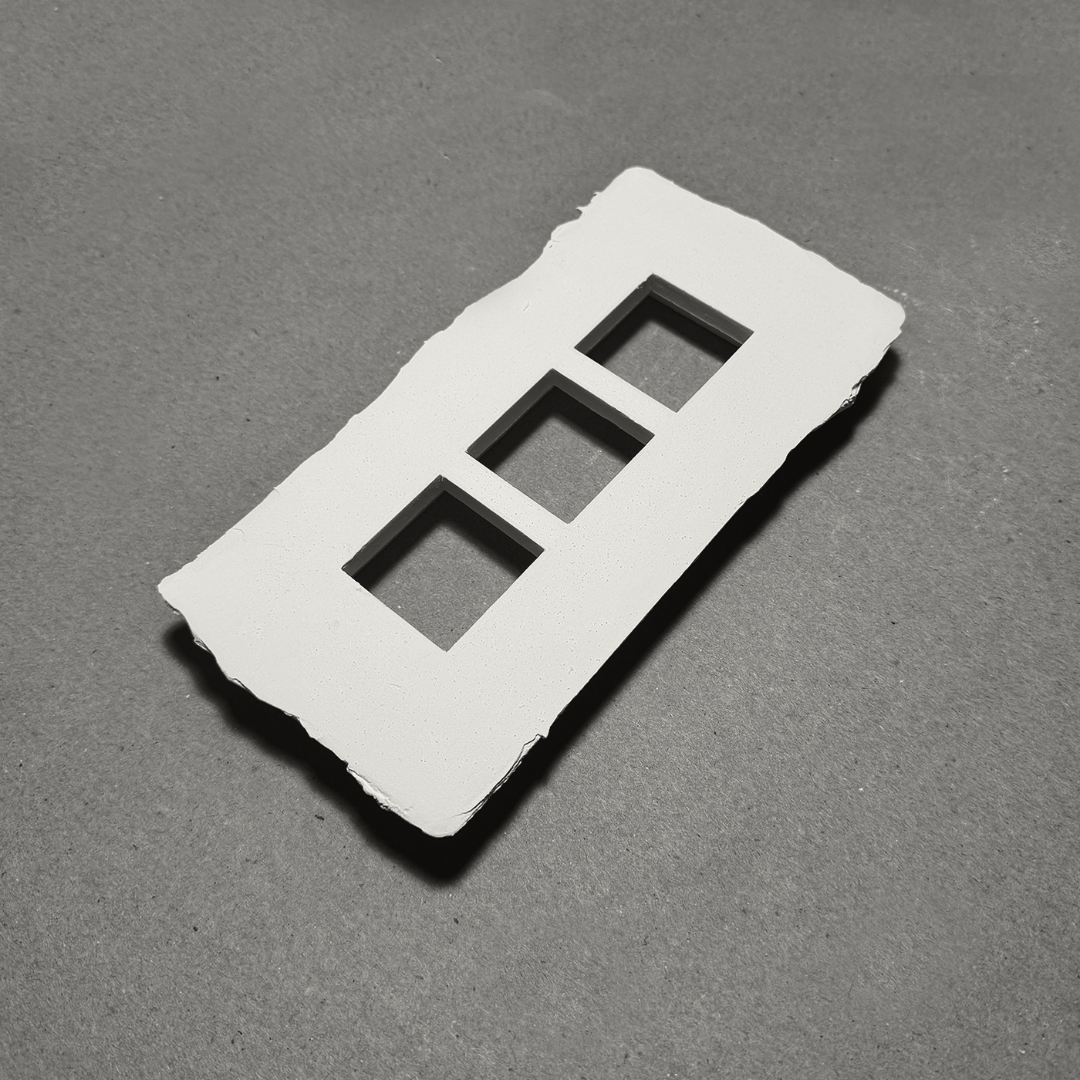 6"x2" Plaster-In Vent - Triple Square Design - 4” direct connect