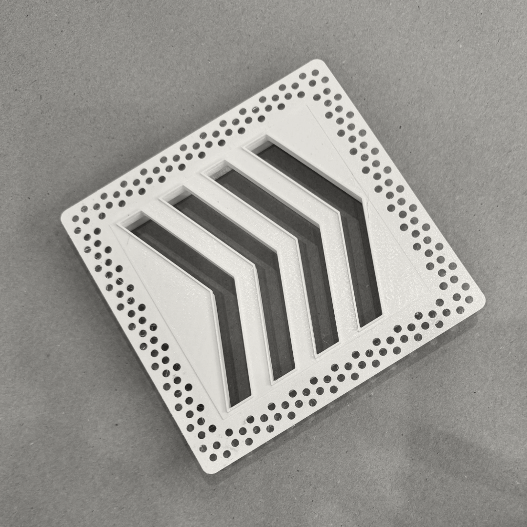 Full Plaster-In Vent - Chevron Design - Square/Rectangular Registers