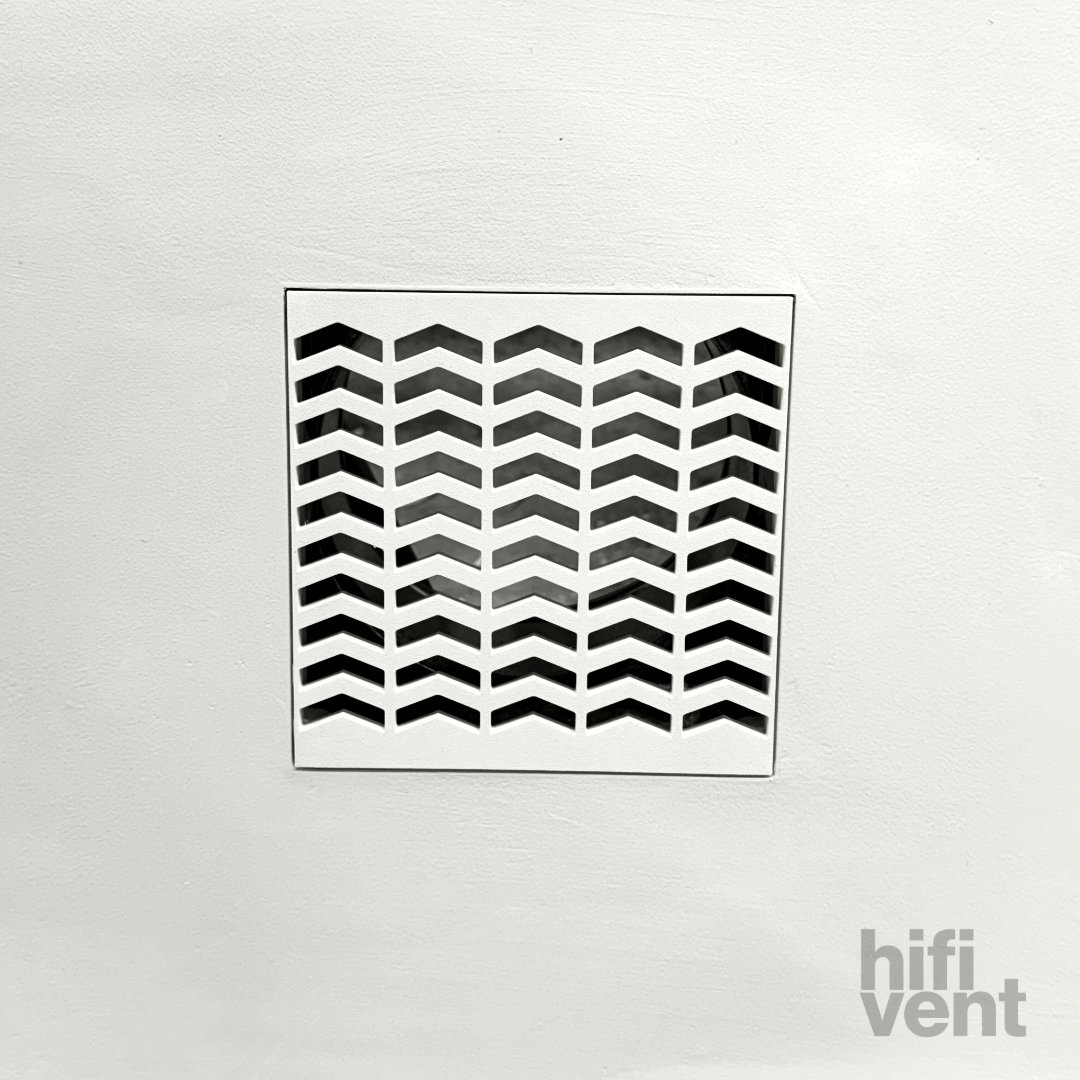 6"x6" Plaster-In Vent - Removable Chevron Design - Register