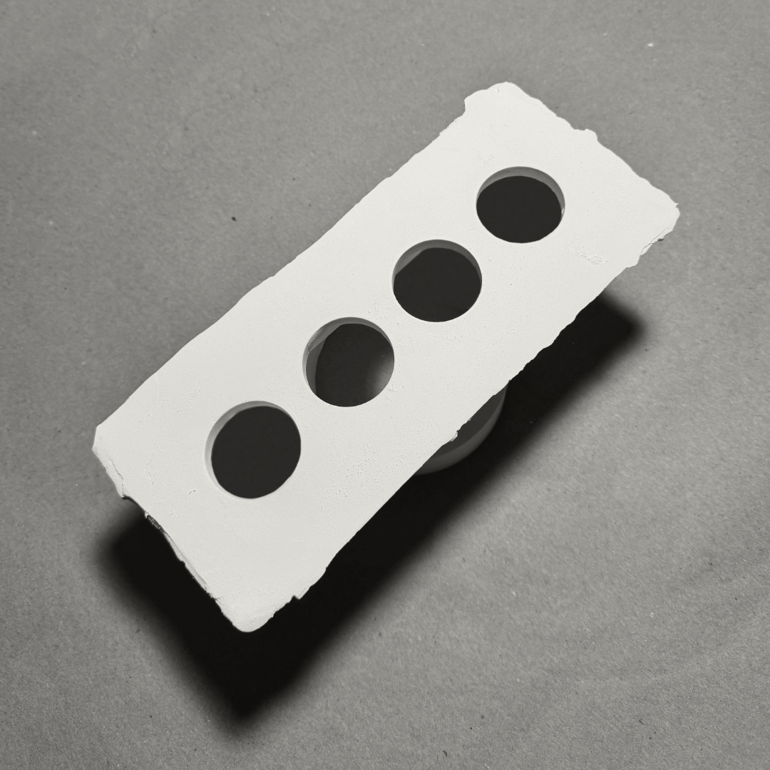 8"x2" Plaster-In Vent - Quad Circle Design - 4”/5" direct connect