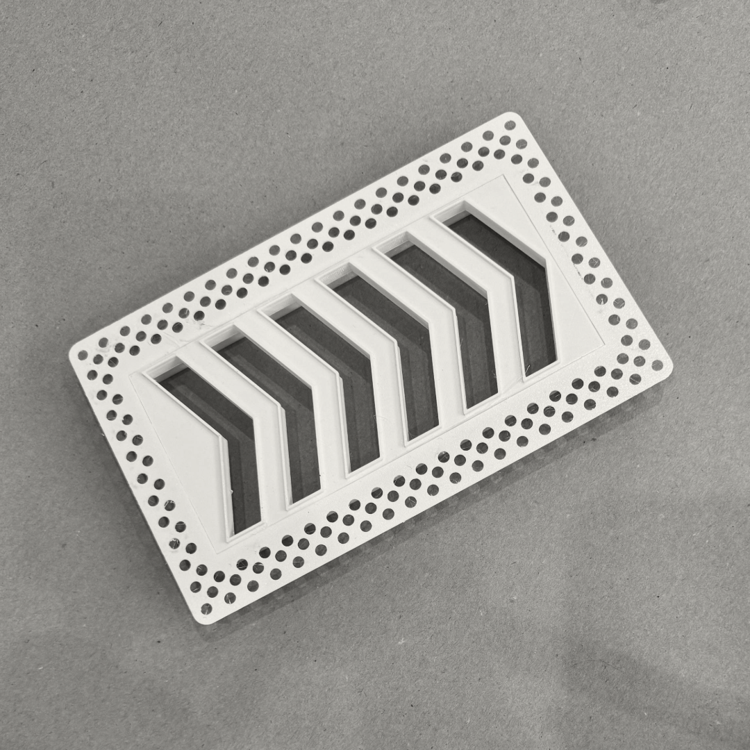 8"x4" Plaster-In Vent - Chevron Design - Register