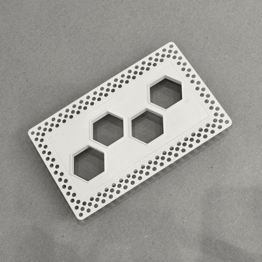 8"x4" Plaster-In Vent - Hexagon Design - Register