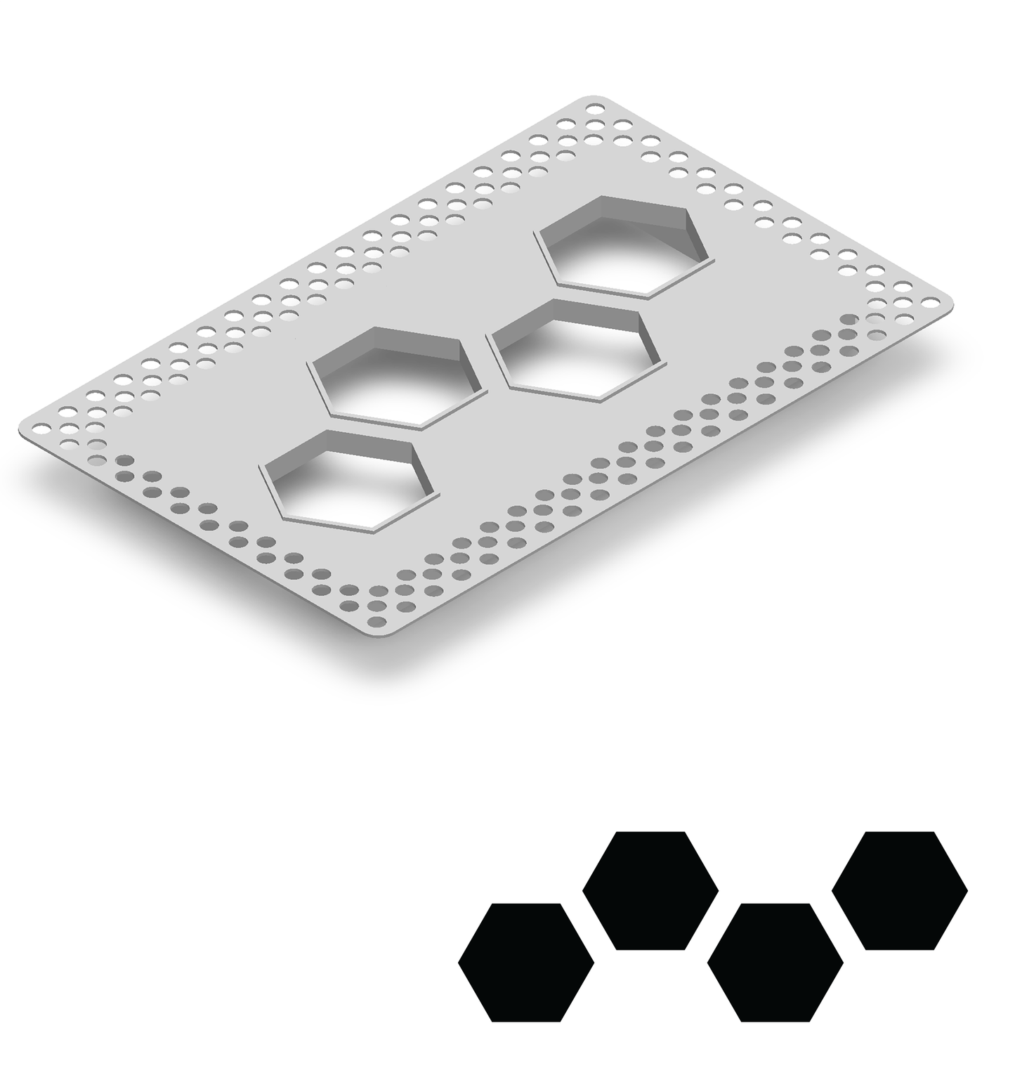 8"x4" Plaster-In Vent - Hexagon Design - Register