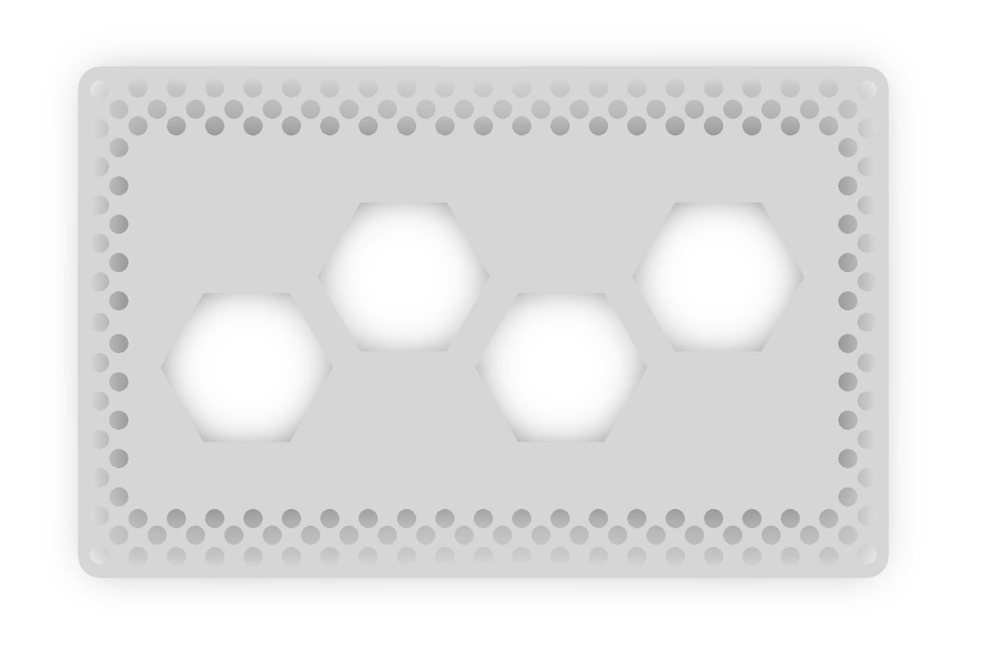 8"x4" Plaster-In Vent - Hexagon Design - Register