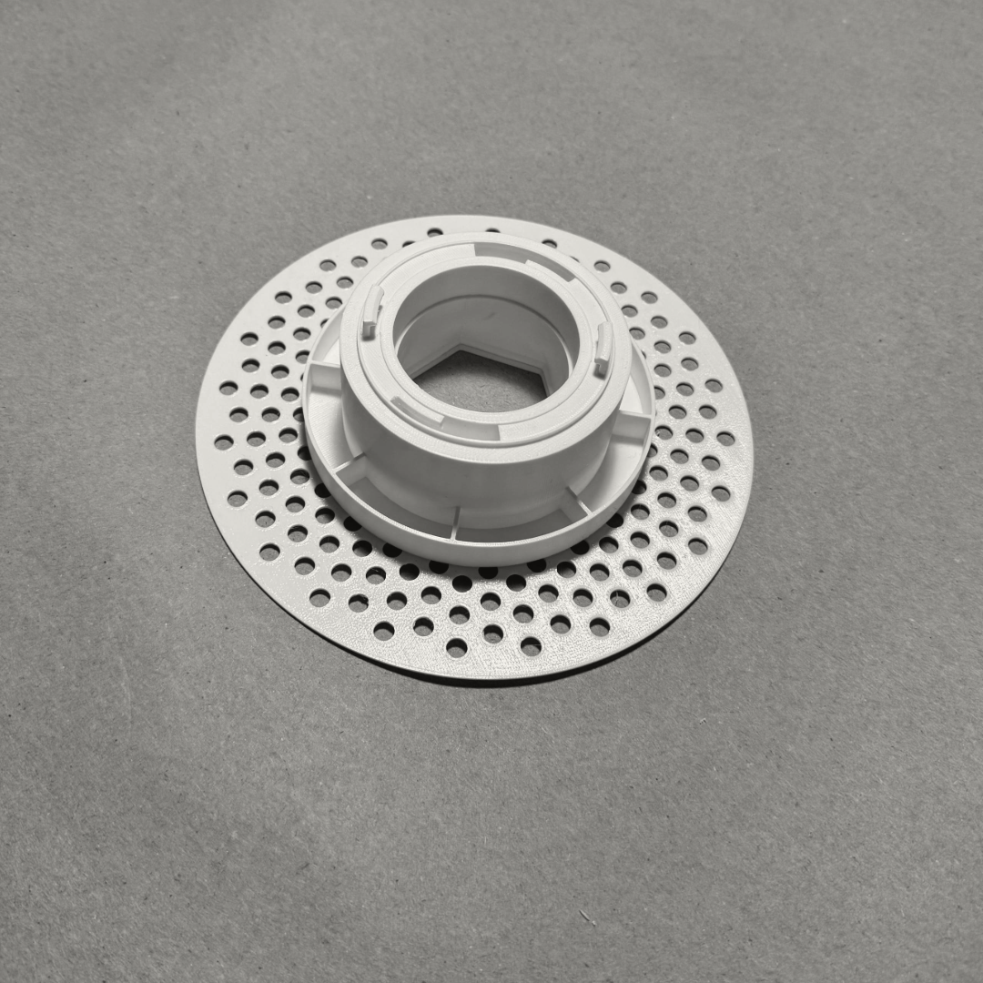 Modern 2-Inch Hexagon Trimless Plaster-In High Velocity Outlet