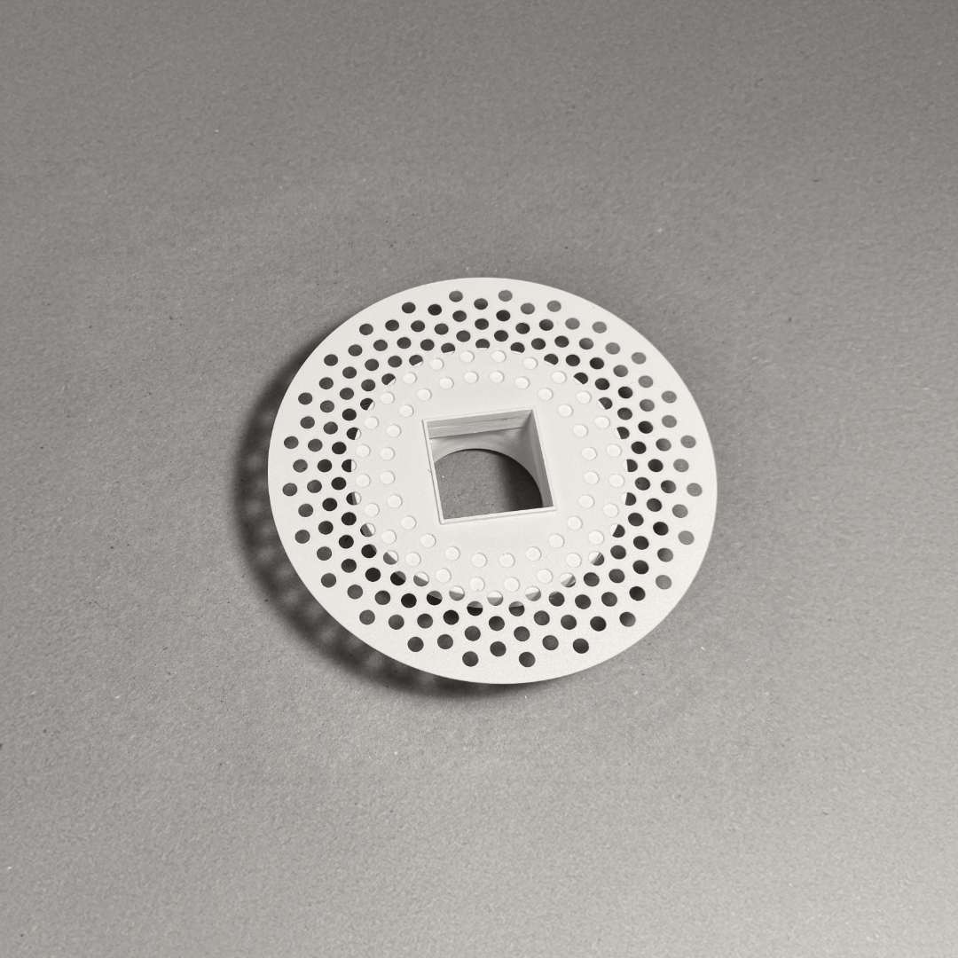Modern 2-Inch Square Trimless Plaster-In High Velocity Outlet