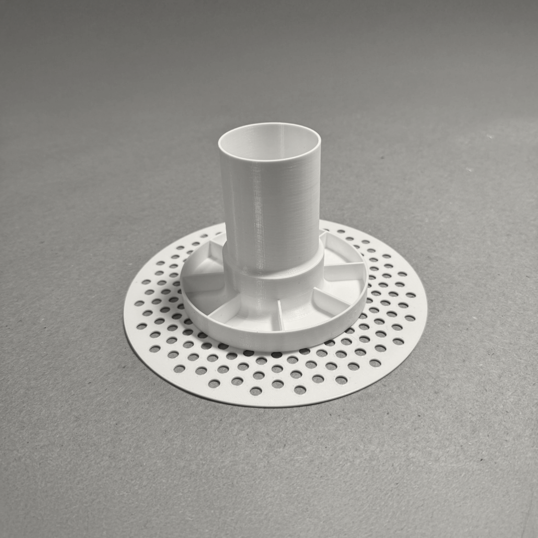 Modern 2-Inch Round Trimless Plaster-In High Velocity Outlet