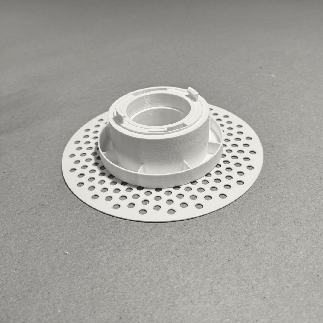 Modern 2-Inch Round Trimless Plaster-In High Velocity Outlet