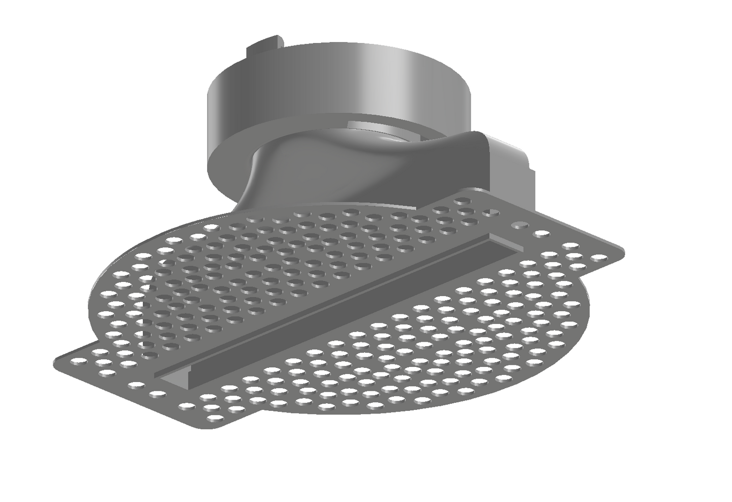 Modern 6-Inch Linear Trimless Plaster-In High Velocity Outlet