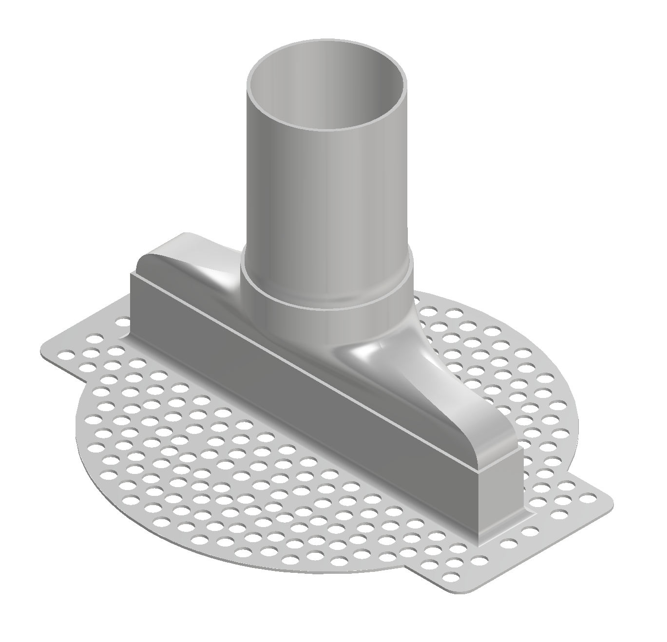 Modern 6-Inch Linear Trimless Plaster-In High Velocity Outlet