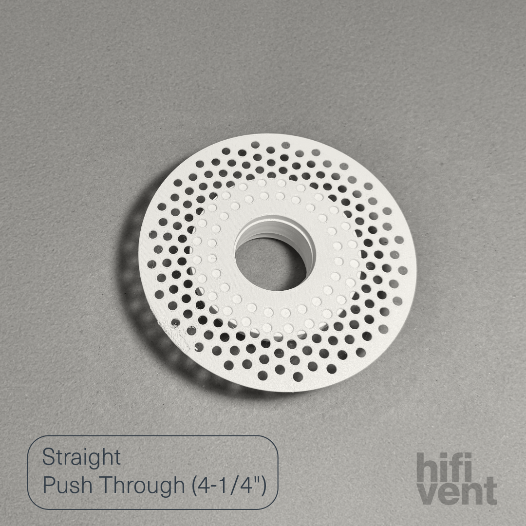 Modern 2-Inch Round Trimless Plaster-In High Velocity Outlet