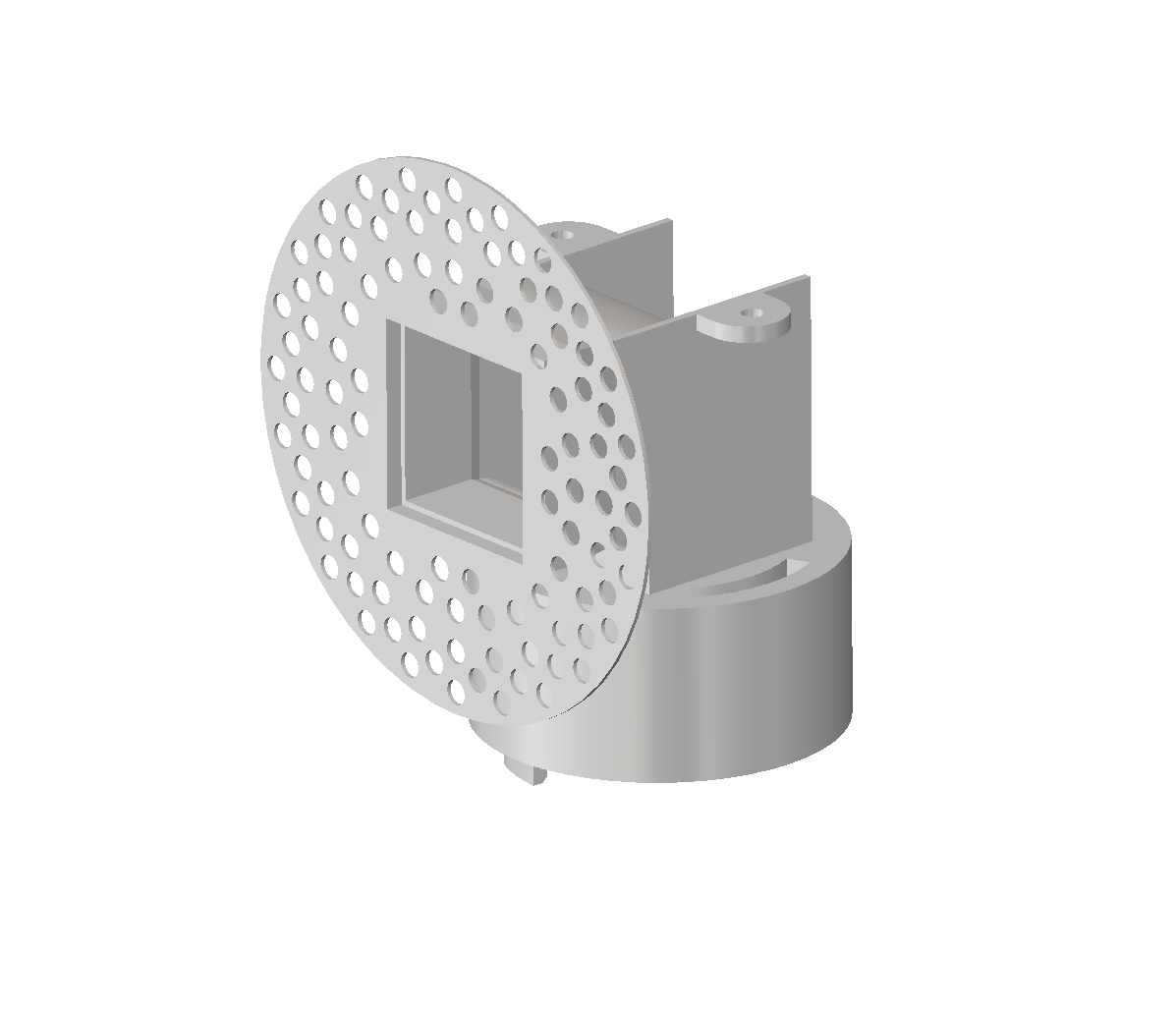 Modern 2-Inch Square Trimless Plaster-In High Velocity Outlet