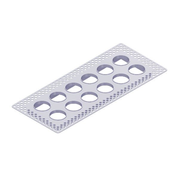 12"x4" Flush Circles Plaster-In Vent