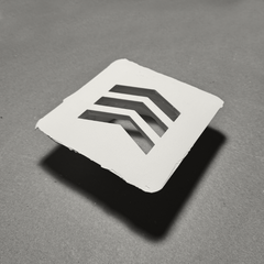 4"x4" Plaster-In Vent - Chevron Design - 4” direct connect