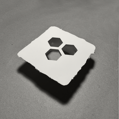 4"x4" Plaster-In Vent - Hexagon Design - 4” direct connect