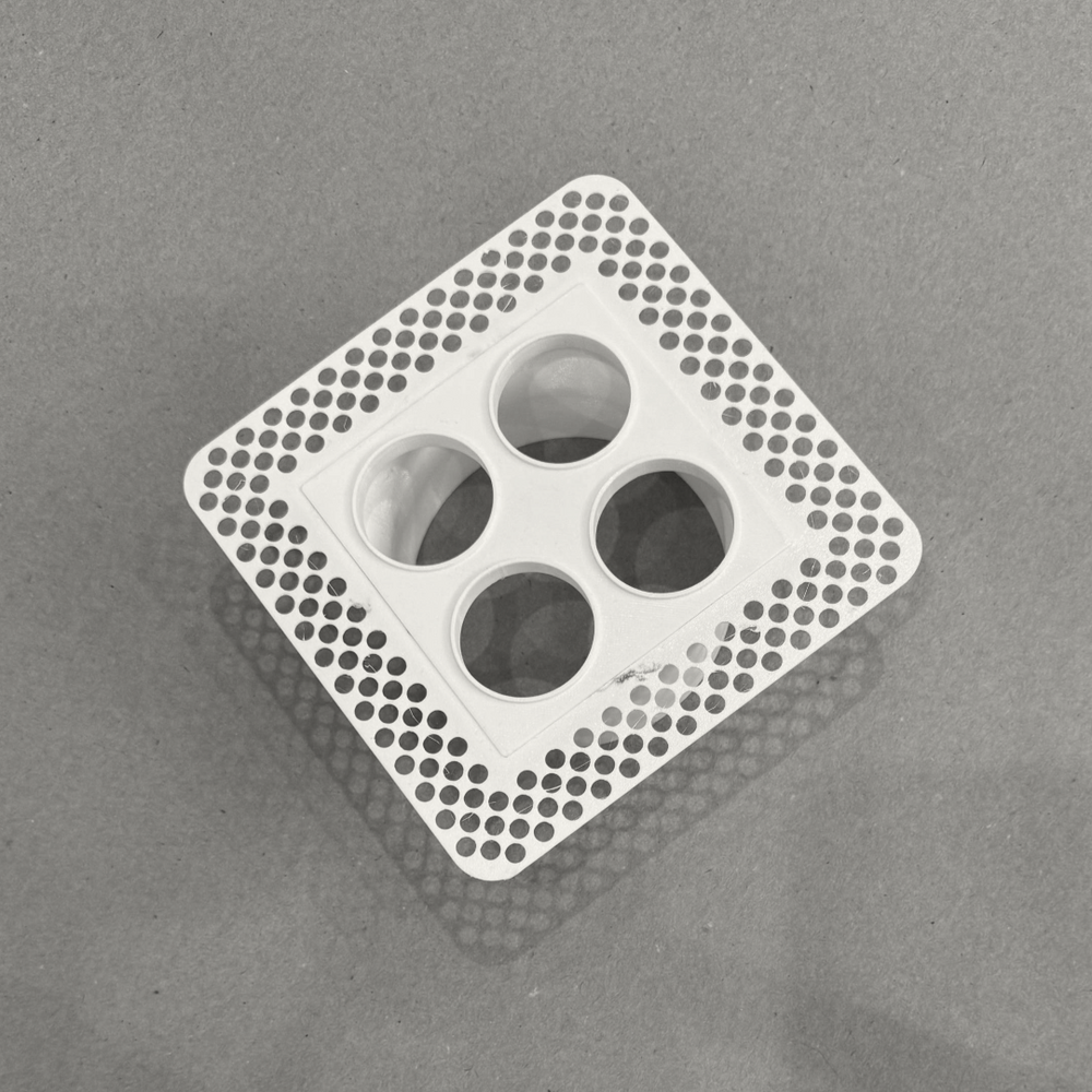 4"x4" Plaster-In Vent - Circle Design - 4” direct connect