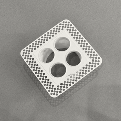 4"x4" Plaster-In Vent - Circle Design - 4” direct connect