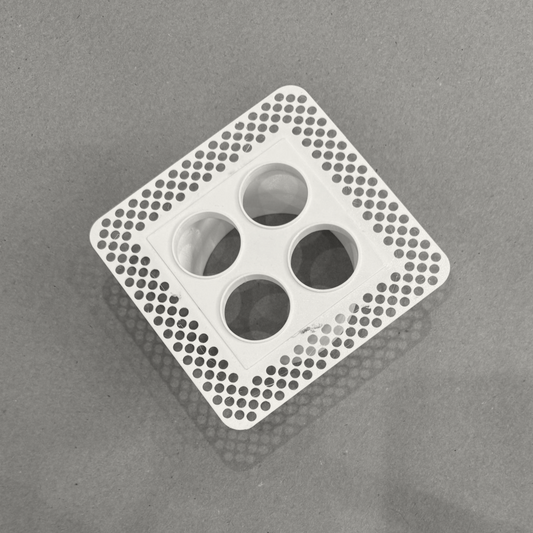 4"x4" Plaster-In Vent - Circle Design - 4” direct connect
