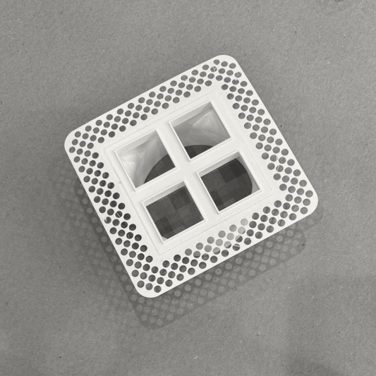 4"x4" Plaster-In Vent - Quad Square Design - 4” direct connect