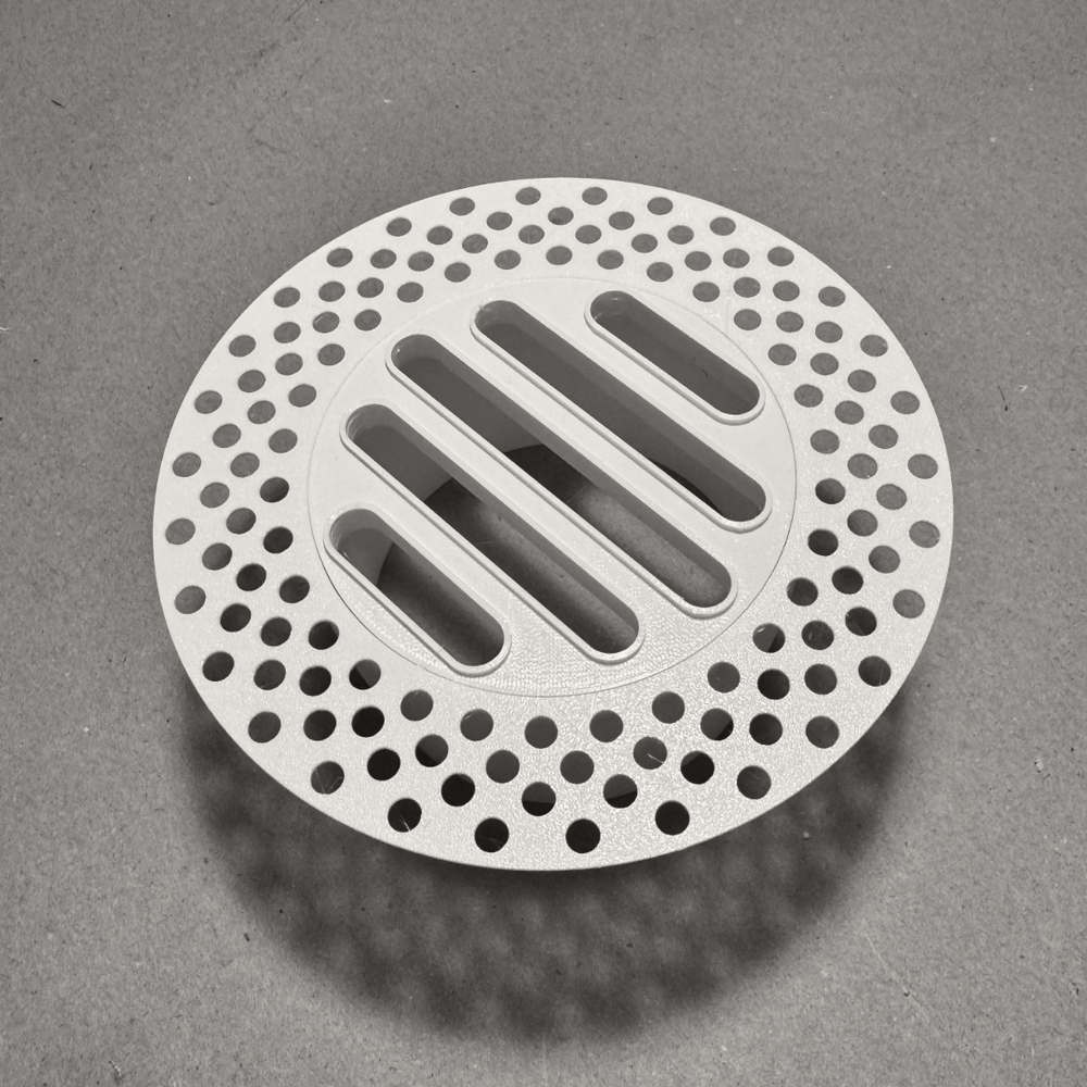 4" Round Trimless Plaster-In Vent direct connect to 4" duct
