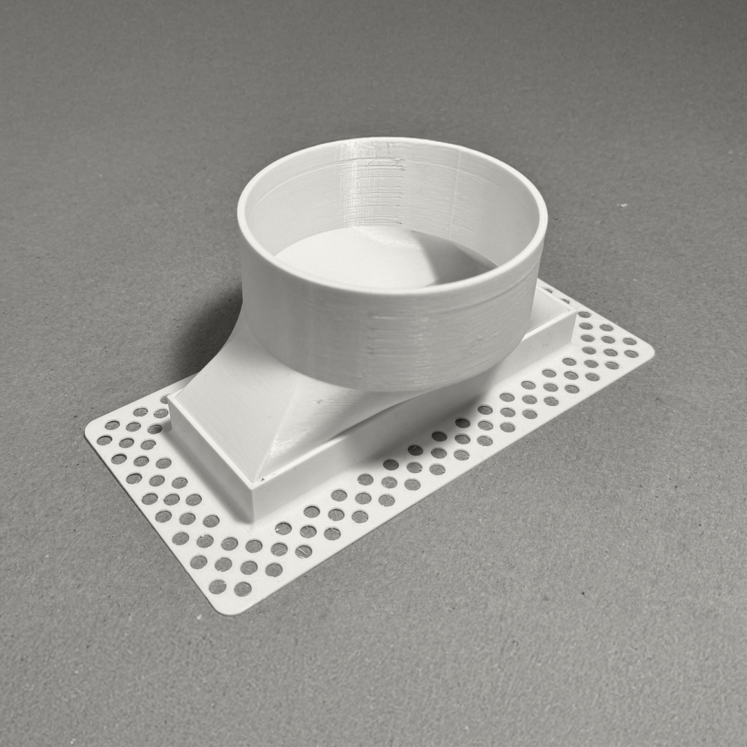 6"x2" Plaster-In Vent - Triple Circle Design - 4” duct direct connect