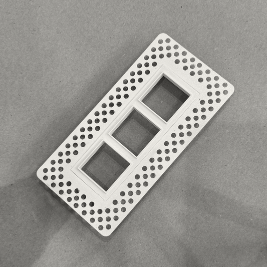 6"x2" Plaster-In Vent - Triple Square Design - 4” direct connect