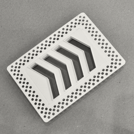 6"x4" Plaster-In Vent - Chevron Design - Register