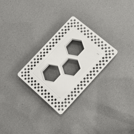 6"x4" Plaster-In Vent - Hexagon Design - Register