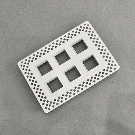 6"x4" Plaster-In Vent - Square Design - Register