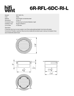 6" Round Removable Grille Modern Trimless Plaster-In Vent Direct Connect Round Duct