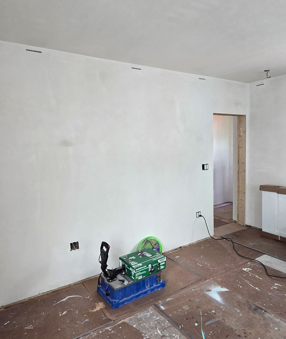 Modern 6-Inch Linear Trimless Plaster-In High Velocity Outlet