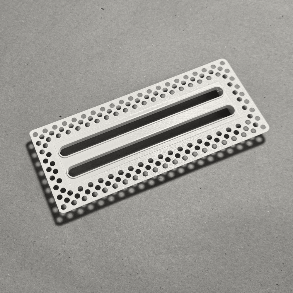 8"x2" Plaster-In Vent - Linear Design - 4”/5" direct connect