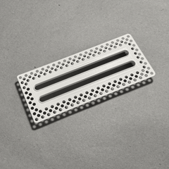 8x2-inch plaster-in vent, linear design, 4-inch direct connect
