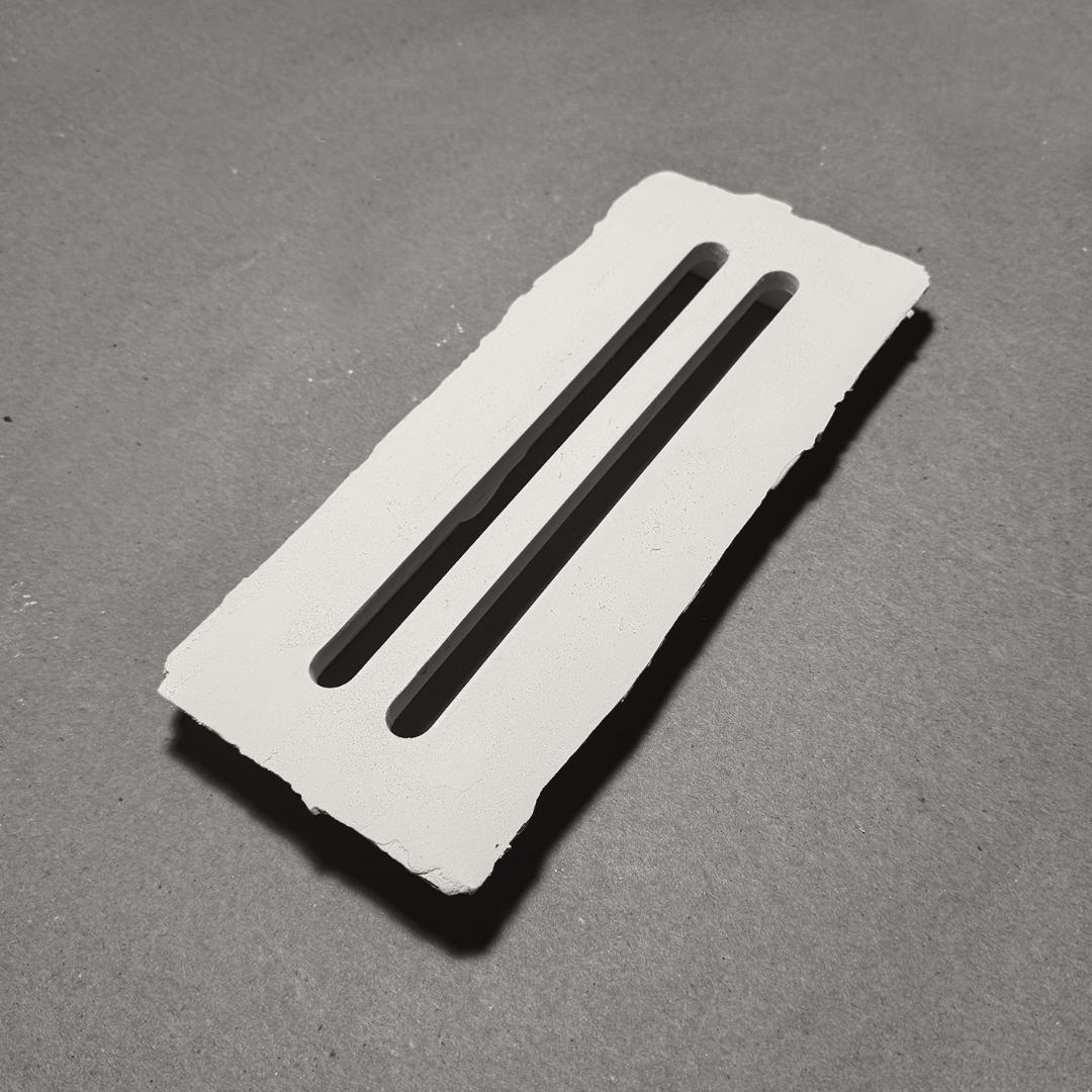 8x2-inch plaster-in vent, linear design, 4-inch direct connect