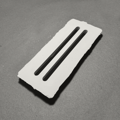 8x2-inch plaster-in vent, linear design, 4-inch direct connect