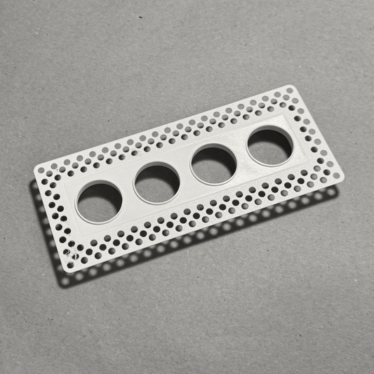 8"x2" Plaster-In Vent - Quad Circle Design - 4”/5" direct connect