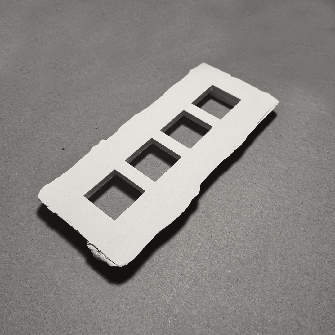 8x2-inch plaster-in vent, quad square design, 4-inch direct connect