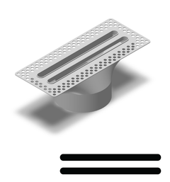 8x2-inch plaster-in vent, linear design