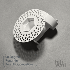 Modern 2-Inch Hexagon Trimless Plaster-In High Velocity Outlet
