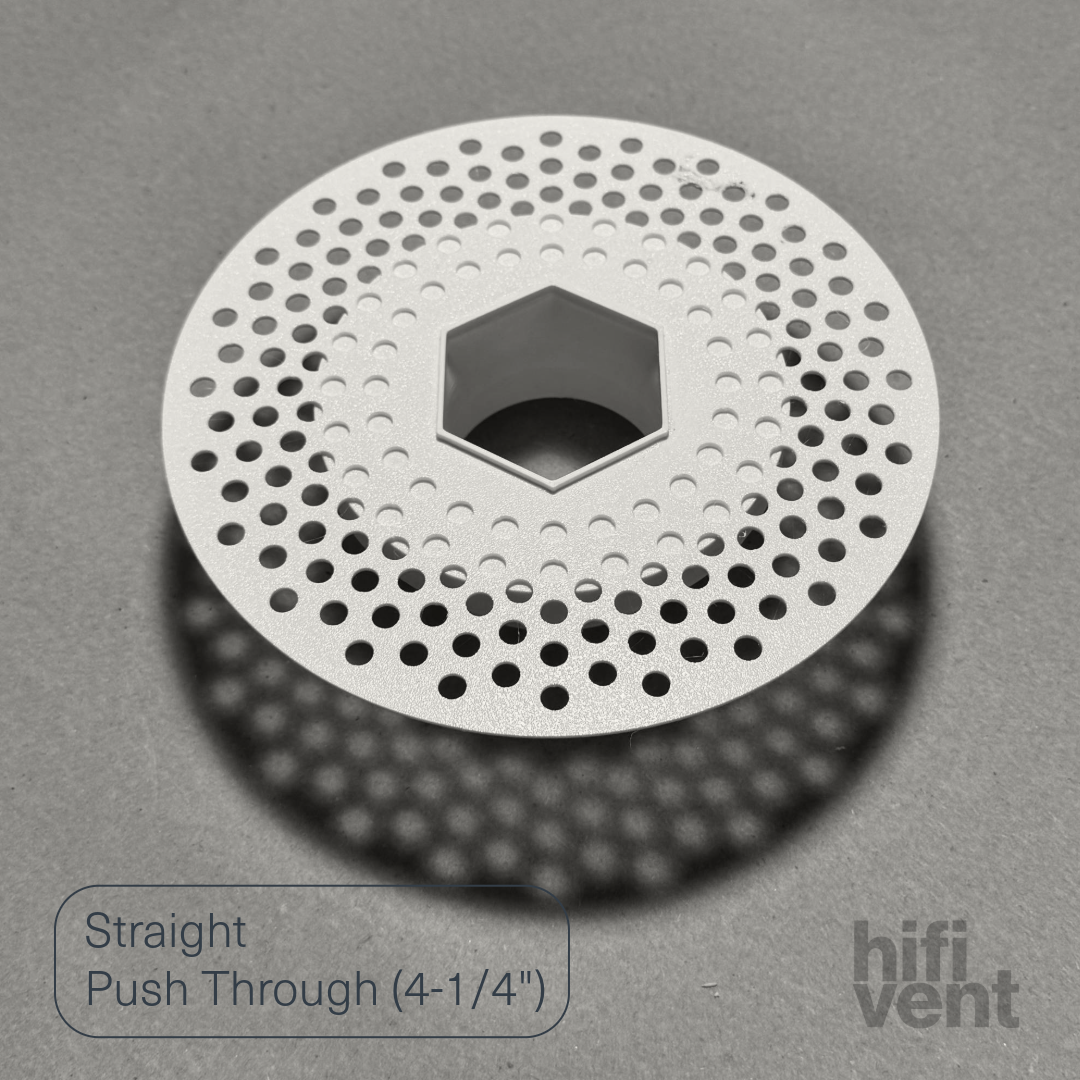 Modern 2-Inch Hexagon Trimless Plaster-In High Velocity Outlet