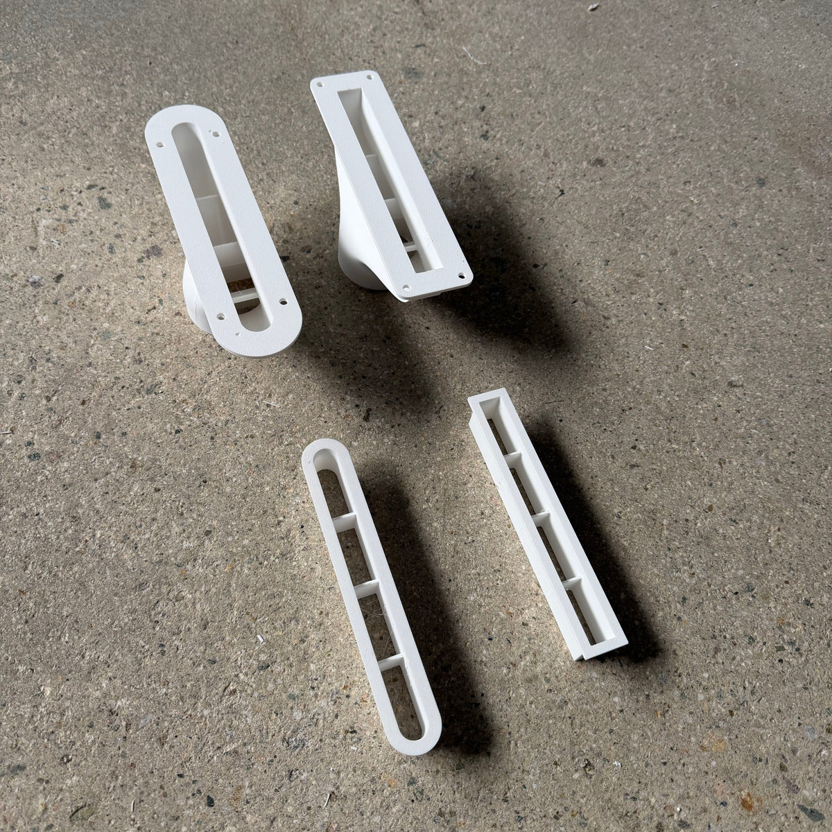 6" Modern High Velocity Linear Outlet for Wood, Tile, Stair Riser, Toe Kicks