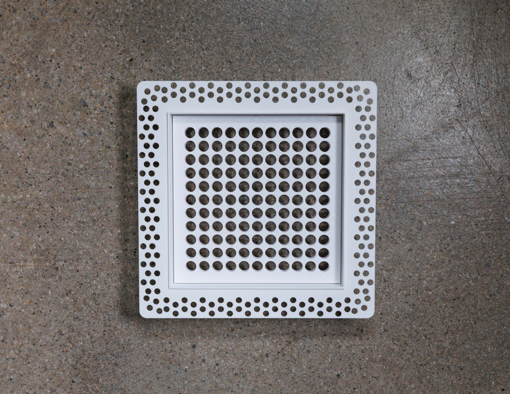 Removable Plaster-In Vent - Circle Grid Design - Square/Rectangular Registers