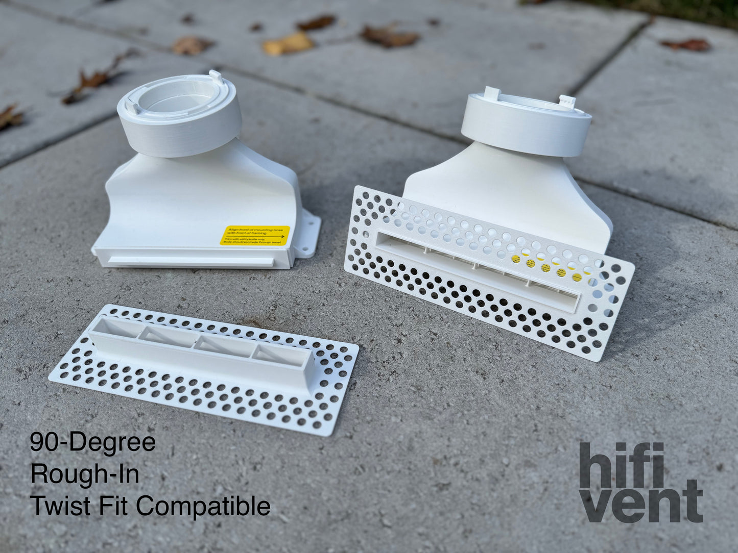 90-Degree Twist Fit Compatible Rough-In Linear 6" High Velocity Outlets