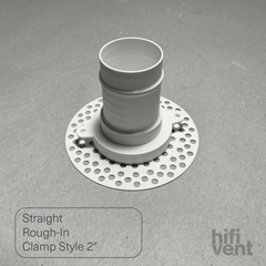Modern 2-Inch Round Trimless Plaster-In High Velocity Outlet