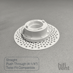 Modern 2-Inch Round Trimless Plaster-In High Velocity Outlet