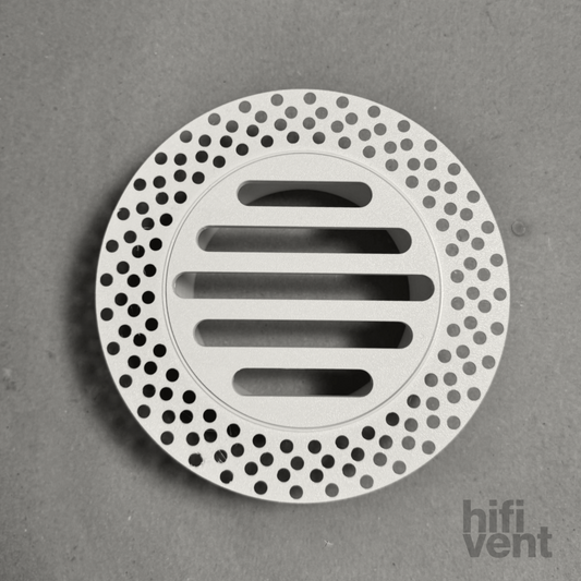 5" Round Removable Grille Modern Trimless Plaster-In Vent Direct Connect to 5" duct