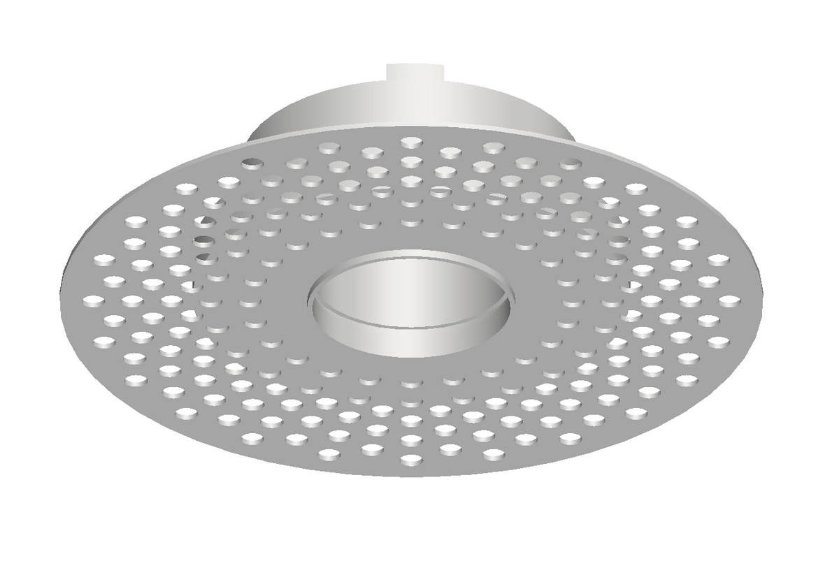 Modern 2-Inch Round Trimless Plaster-In High Velocity Outlet